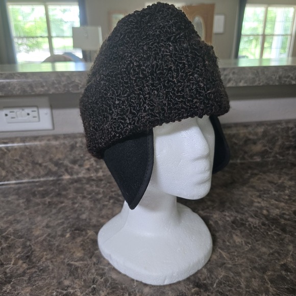 Vintage Black Persian Lamb Fur Hat Curly Karakul Winter Cap Size 6 3/4 main image 6